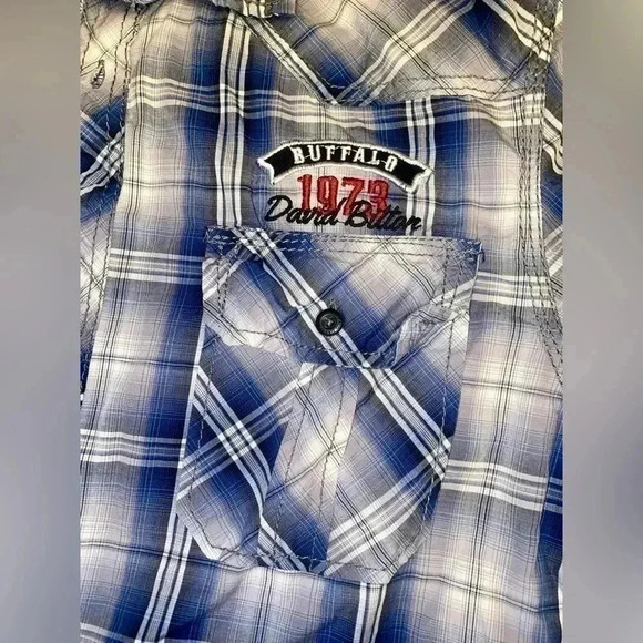 Buffalo premium shirts men’s cotton shirt 👕 for summer short sleeve - Picture 2 of 10